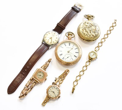 Lot 187 - Two Lady's 9 Carat Gold Wristwatches, chrome...