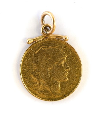 Lot 249 - France, Gold 20 Francs 1904, (.900, 6.45g...