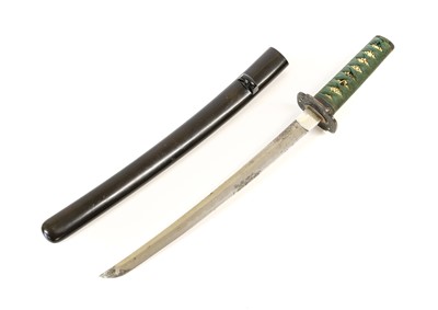 Lot 127 - A Japanese Shinto Wakizashi, the 30cm blade...