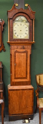 Lot 1181 - An Oak Thirty Hour Painted Dial Longcase Clock,...