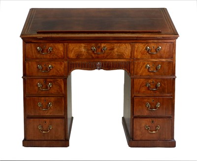 Lot 365 - A George III Mahogany Library Desk, in the...