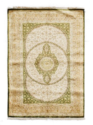 Lot 632 - Signed Silk Rug, 2nd half 20th century The...