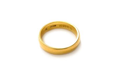Lot 37 - A 22 Carat Gold Band Ring, finger size M1/2