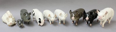 Lot 375 - Beswick Pigs, including Boar Ch. 'Wall...