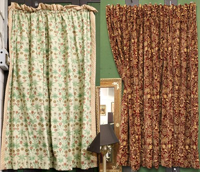 Lot 1099 - A William Morris Velvet Single Curtain...