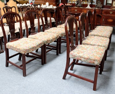 Lot 1244 - A Set of Nine 19th Century Mahogany Dining...