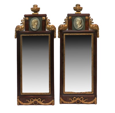 Lot 320 - A Pair of Danish Mahogany, Parcel Gilt and...