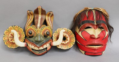 Lot 1007 - A Decorative Balinese Mask, together with...