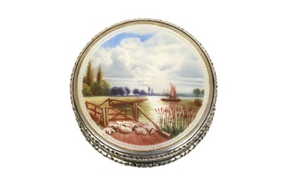 Lot 2235 - A Continental Silver and Enamel Compact