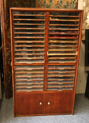 Lot 1254 - A collector's cabinet composed of 38...