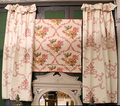 Lot 1080 - A Pair of Curtains Jane Churchill Fabric Cream...