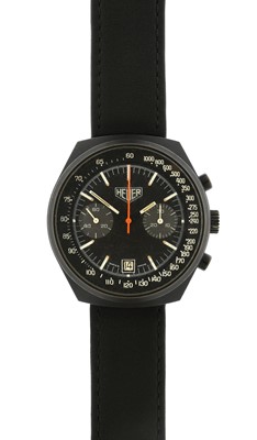 Lot 2268 - Heuer: A PVD Coated Chronograph Calendar...