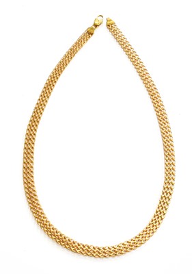 Lot 25 - A 9 Carat Gold Fancy Link Necklace, length 41.5cm