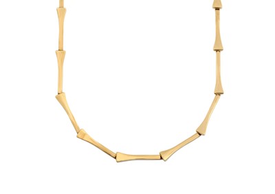 Lot 2034 - A 9 Carat Gold Necklace, Bracelet and Ring...