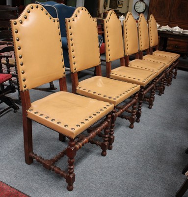 Lot 1350 - A Set of Six Modern Oak Dining Chairs, with...