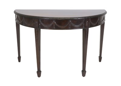 Lot 290 - A George III Adam-Style D Shape Hall Table,...