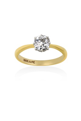 Lot 2053 - A Diamond Solitaire Ring the old cut diamond...