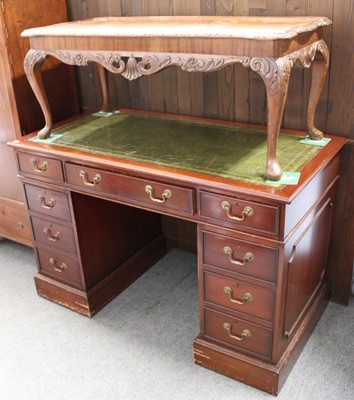 Lot 1397 - A Reproduction Mahogany Pedestal Desk, 122cm...