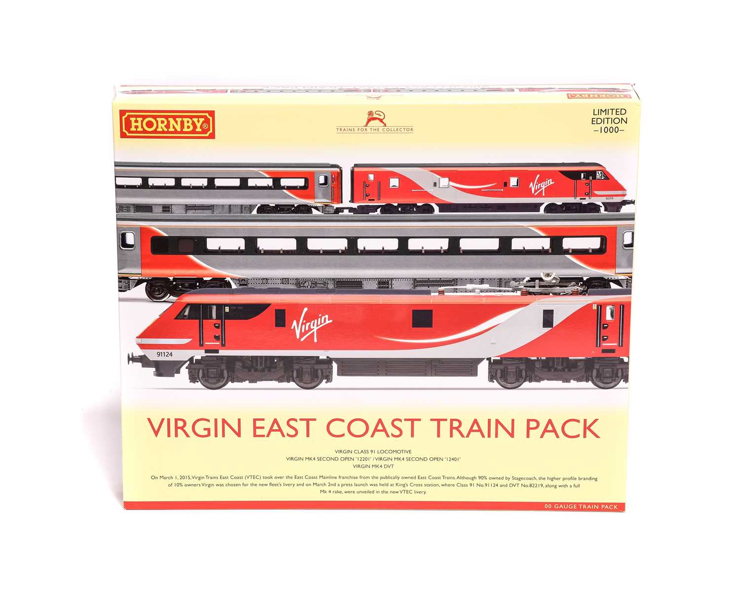 Lot 234 - Hornby (China) OO Gauge Virgin East Coast Train Pack