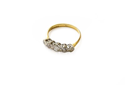 Lot 39 - An 18 Carat Gold Diamond Five Stone Ring, the...