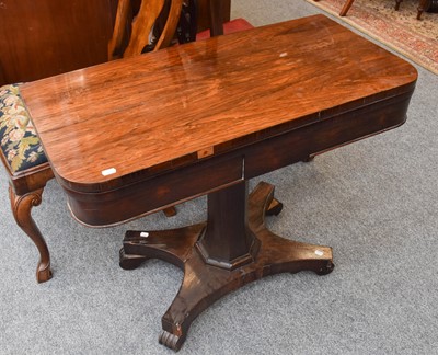 Lot 1286 - A Regency Rosewood Foldover Card Table, with...