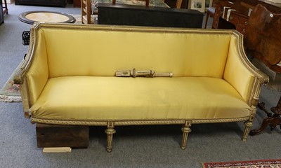 Lot 1251 - A 19th Century French Parcel Gilt Sofa, 184cm...