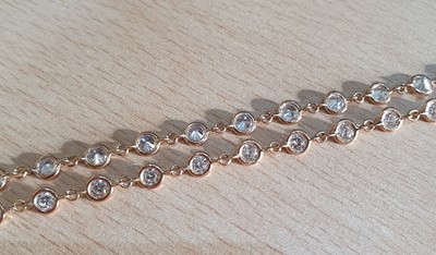 Lot 2041 - A Diamond Necklace the ninety-three chain...