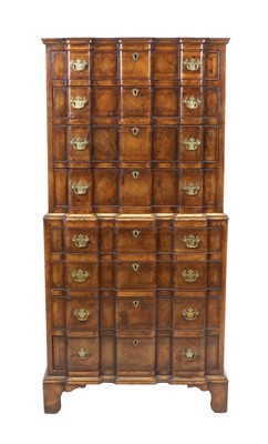 Lot 248 - A 1920/30's Walnut Oak-Lined Eight-Drawer...