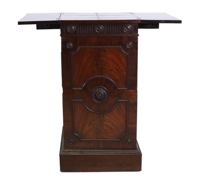 Lot 229 - A George III Mahogany Pedestal Serving Cabinet,...