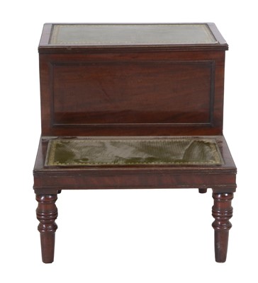 Lot 302 - A Set of George III Mahogany Two-Tier Bedsteps,...