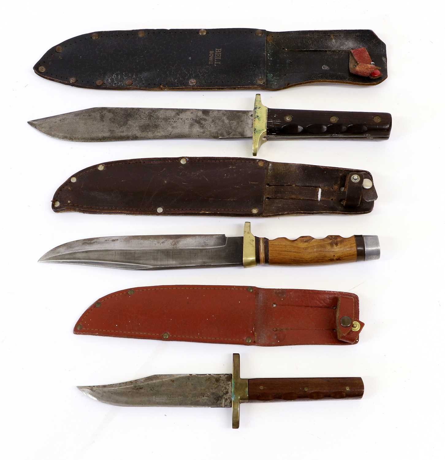 Lot 152 - A Bowie Knife by the Bell Bowie Knife Co.,...