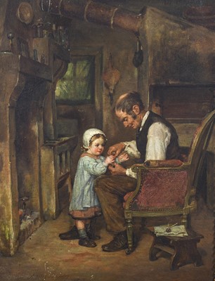 Lot 297 - Henry Bacon (19th century) Father and daughter...