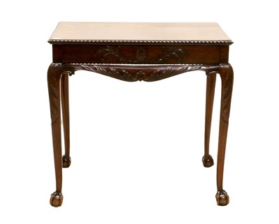 Lot 289 - A George III Style Carved Mahogany Side Table,...