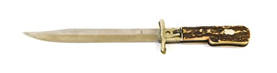 Lot 158 - A 19th Century Folding Bowie Knife, with 19cm...