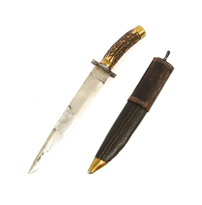 Lot 159 - A 19th Century Hunting Knife, the 22.5cm steel...