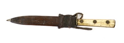 Lot 160 - A 19th Century Hunting Knife, the 25cm spear...