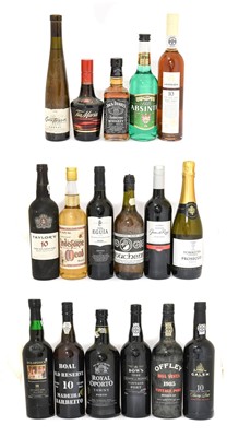 Lot 2158 - A Mixed Parcel of Port, Wine and Other Spirits,...