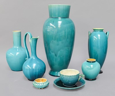 Lot 170 - Linthorpe Pottery, vases, ewers, tea wares,...