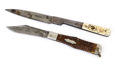 Lot 166 - An Early 20th Century Folding Bowie Knife by...