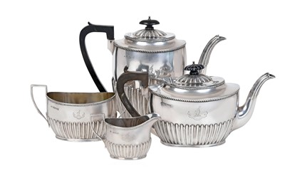 Lot 2 - A Four-Piece Victorian Silver Tea-Service, by...