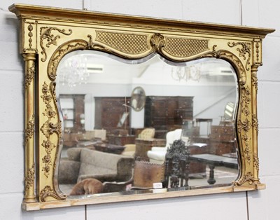 Lot 1236 - A 19th Century Gilt Overmantel Mirror, the...