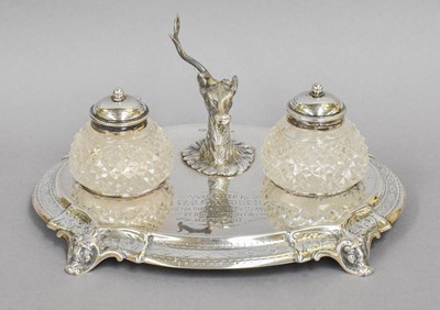 Lot 114 - A Victorian Silver Inkstand, by Alfred...
