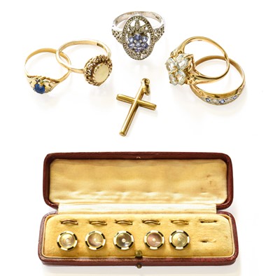 Lot 13 - A Small Quantity of Jewellery, including three...