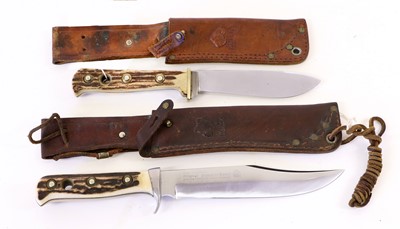 Lot 169 - A German Puma Bowie Knife, the 16.5cm clip...