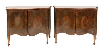 Lot 374 - A Pair of Satinwood, Kingwood, Tulipwood and...