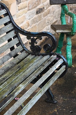 Lot 574 - A Victorian Cast Iron Garden Bench, late 19th...