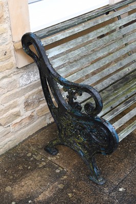 Lot 574 - A Victorian Cast Iron Garden Bench, late 19th...