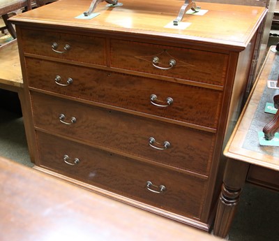 Lot 1121 - An Edwardian Mahogany Four Height Chest of...