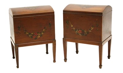 Lot 291 - A Matched Pair of Edwardian Mahogany,...