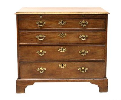 Lot 240 - A George III Mahogany Straight Front Chest of...